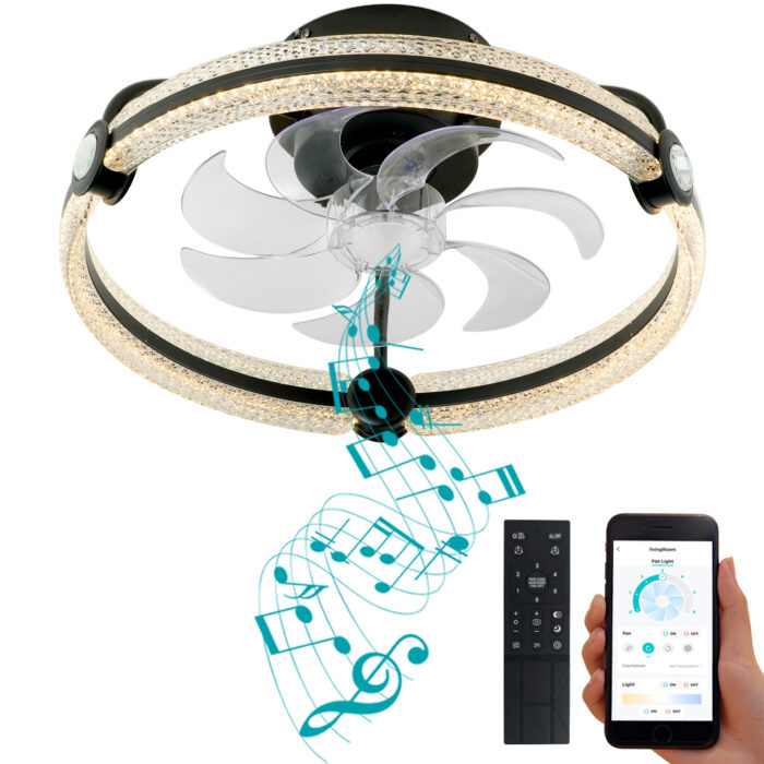 IoTPenguin Bladeless Ceiling Fan with Light and Bluetooth Speaker - Image 8