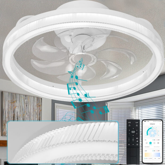 IoTPenguin Bladeless Ceiling Fan with Light and Bluetooth Speaker