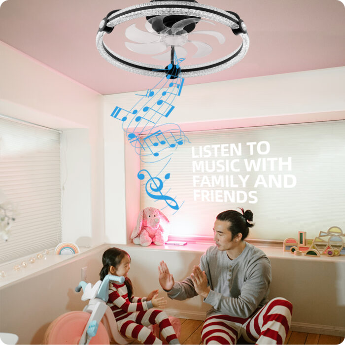 IoTPenguin Bladeless Ceiling Fan with Light and Bluetooth Speaker - Image 6