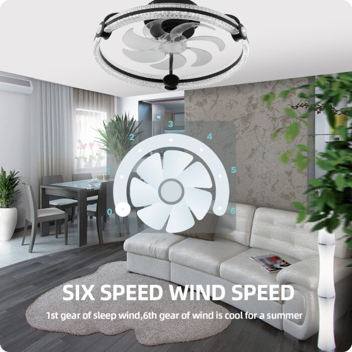 IoTPenguin Bladeless Ceiling Fan with Light and Bluetooth Speaker - Image 5