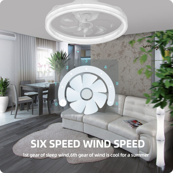 IoTPenguin Bladeless Ceiling Fan with Light and Bluetooth Speaker - Image 5