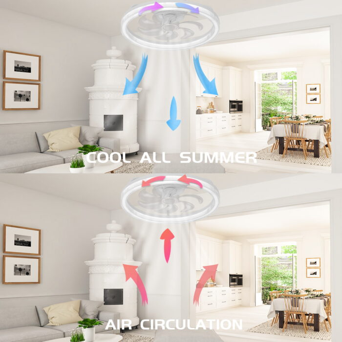 IoTPenguin Bladeless Ceiling Fan with Light and Bluetooth Speaker - Image 6