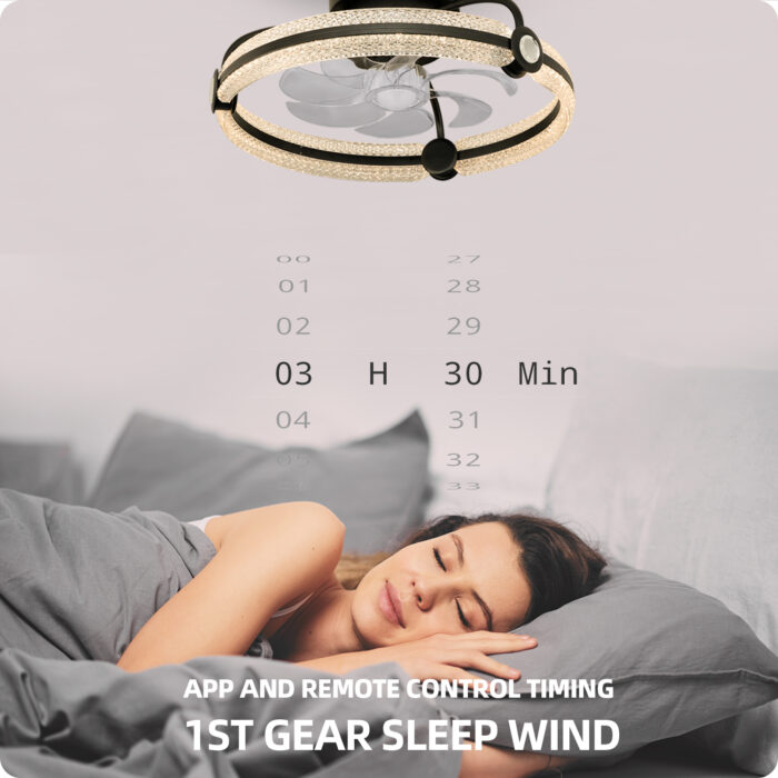 IoTPenguin Bladeless Ceiling Fan with Light and Bluetooth Speaker - Image 2