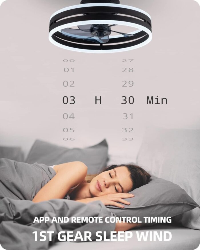 IoTPenguin Bladeless ceiling fan with Light and Bluetooth Speaker - Image 4