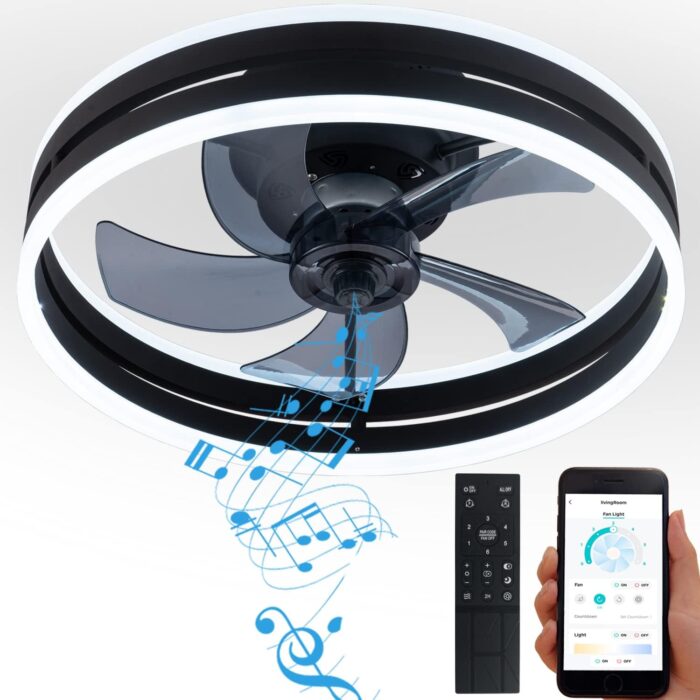 IoTPenguin Bladeless ceiling fan with Light and Bluetooth Speaker