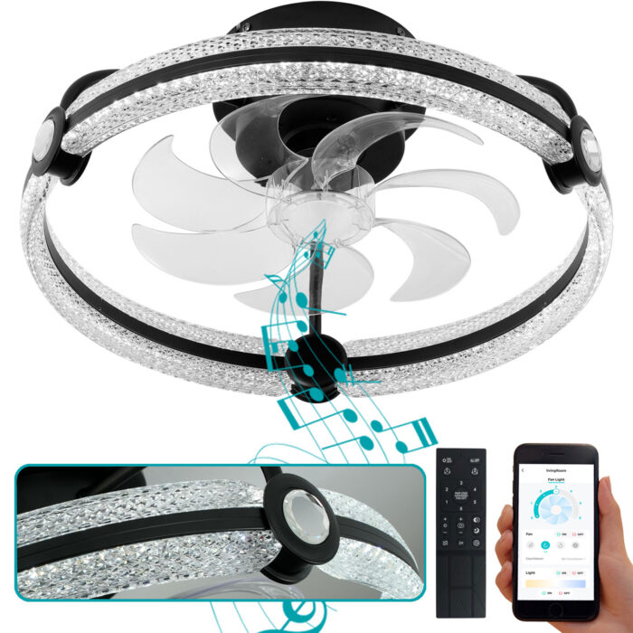 IoTPenguin Bladeless Ceiling Fan with Light and Bluetooth Speaker