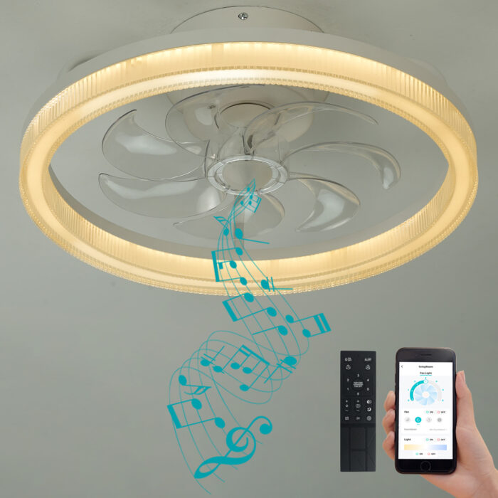 IoTPenguin Bladeless Ceiling Fan with Light and Bluetooth Speaker - Image 9